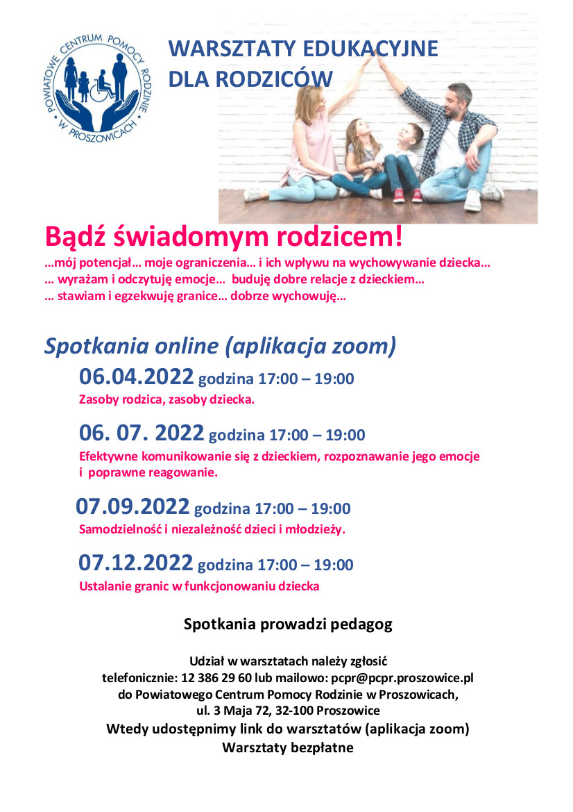 PLAKAT grupa edukacyjna dla rodziców 2022_2