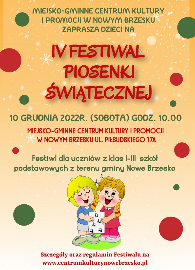 IV festiwal piosenki świątecznej plakat