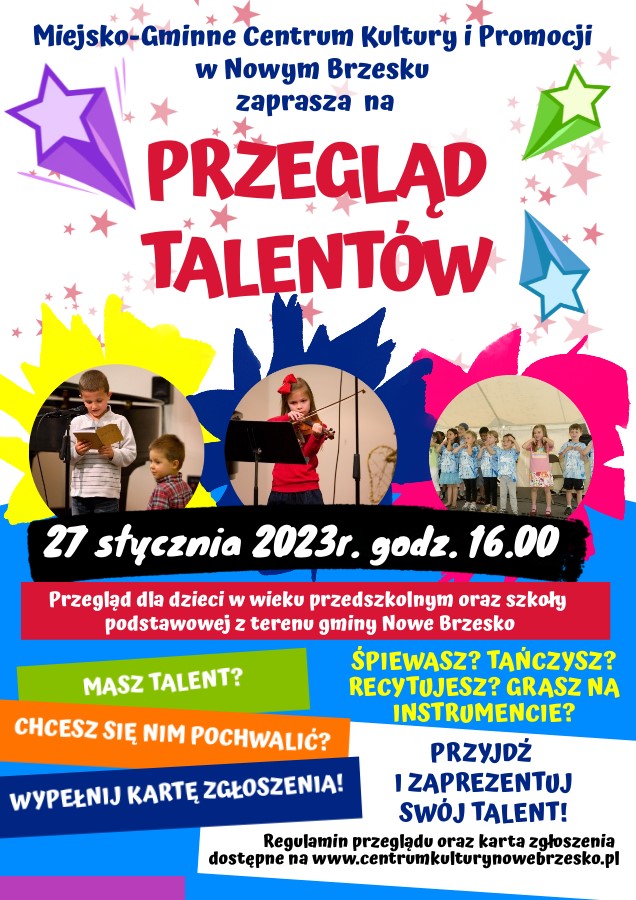 PLAKAT PRZEGLĄD TALENTÓW